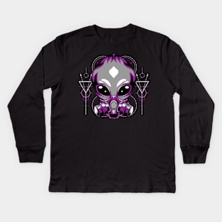 alien head Kids Long Sleeve T-Shirt